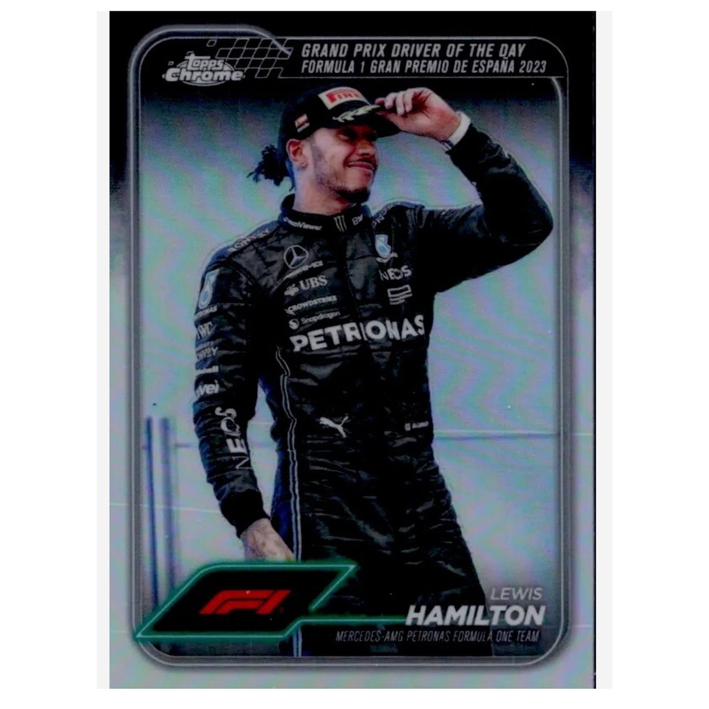 2024 Topps Chrome Formula 1 Lewis Hamilton Mercedes AMG Racing Base Card #165