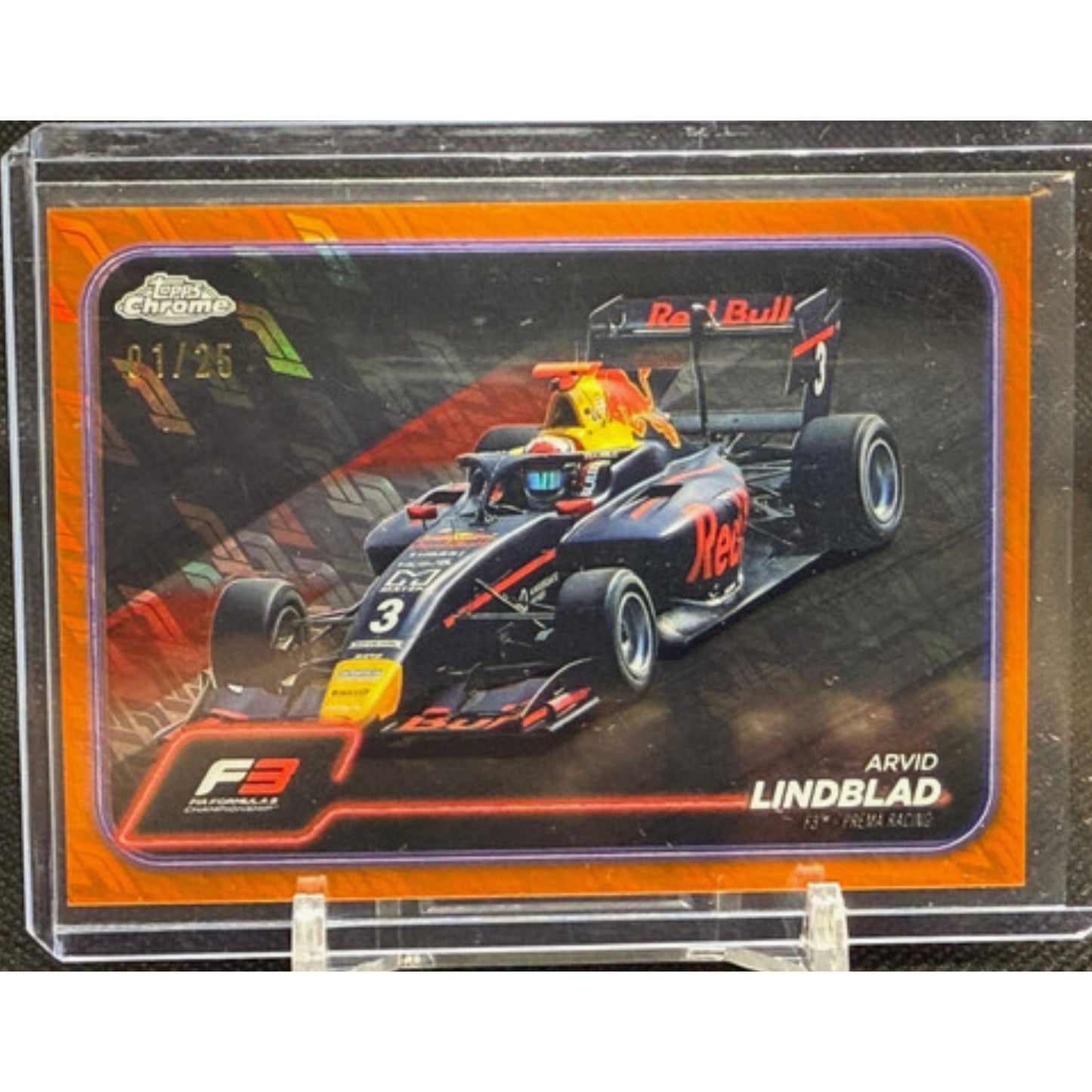 2024 Topps Chrome Logofractor Formula 1 F1 Arvid Lindblad #117 Orange 1/25