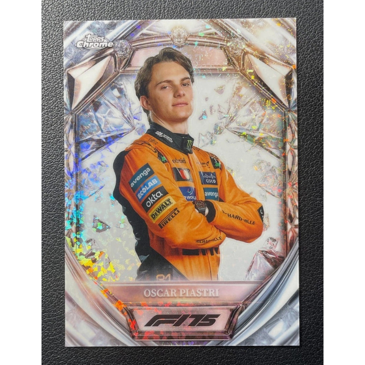 2025 Topps Chrome F1 D75-6 Oscar Piastri Diamond 75th Anniversary