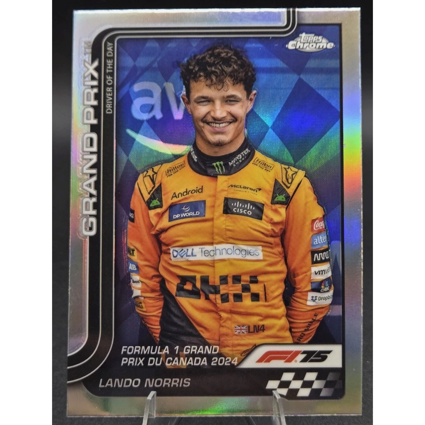 2025 Topps Chrome Formula 1 #130 Lando Norris DotD Canada GP Refractor
