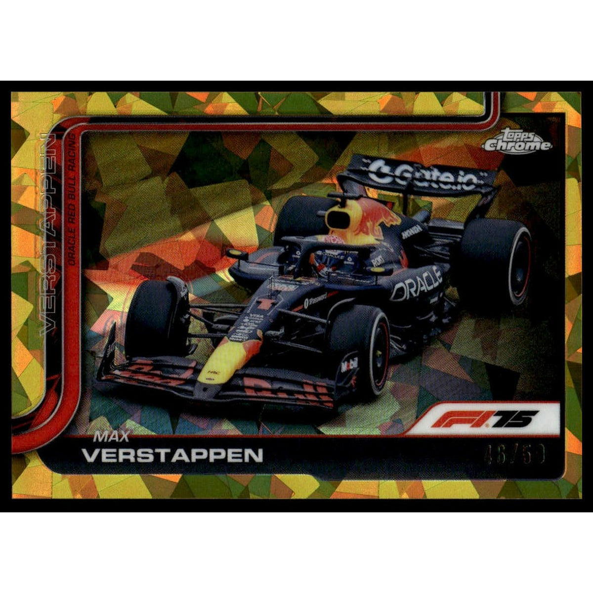2025 Topps Chrome Sapphire Formula 1 #73 Max Verstappen Gold Sapphire 46/50