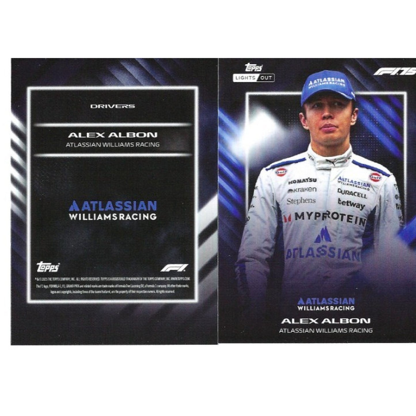 2025 Topps F1 Lights Out Alex Albon Drivers Base