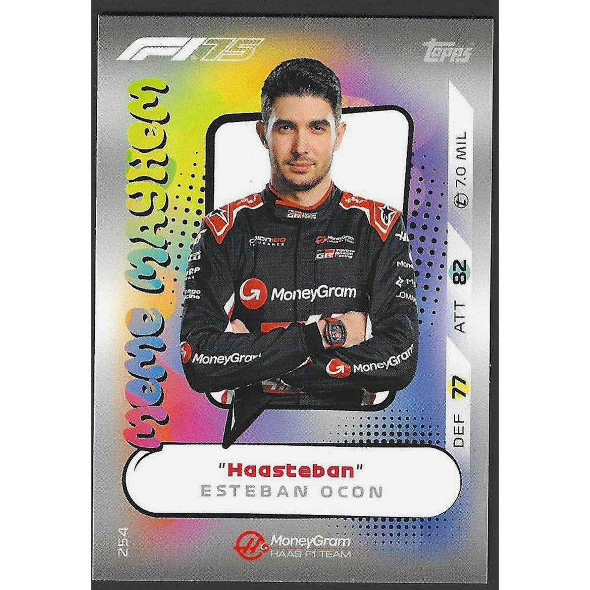2025 Topps Turbo Attax #254 Esteban Ocon Meme Mayhem