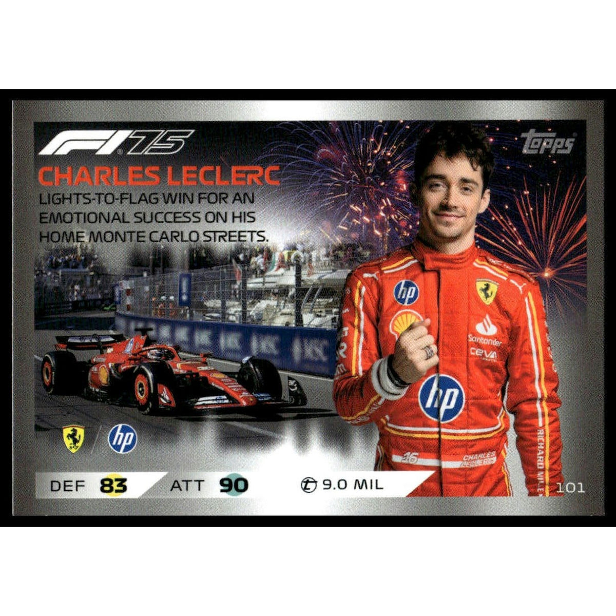 2025 Topps Turbo Attax F1 #101 Charles Leclerc