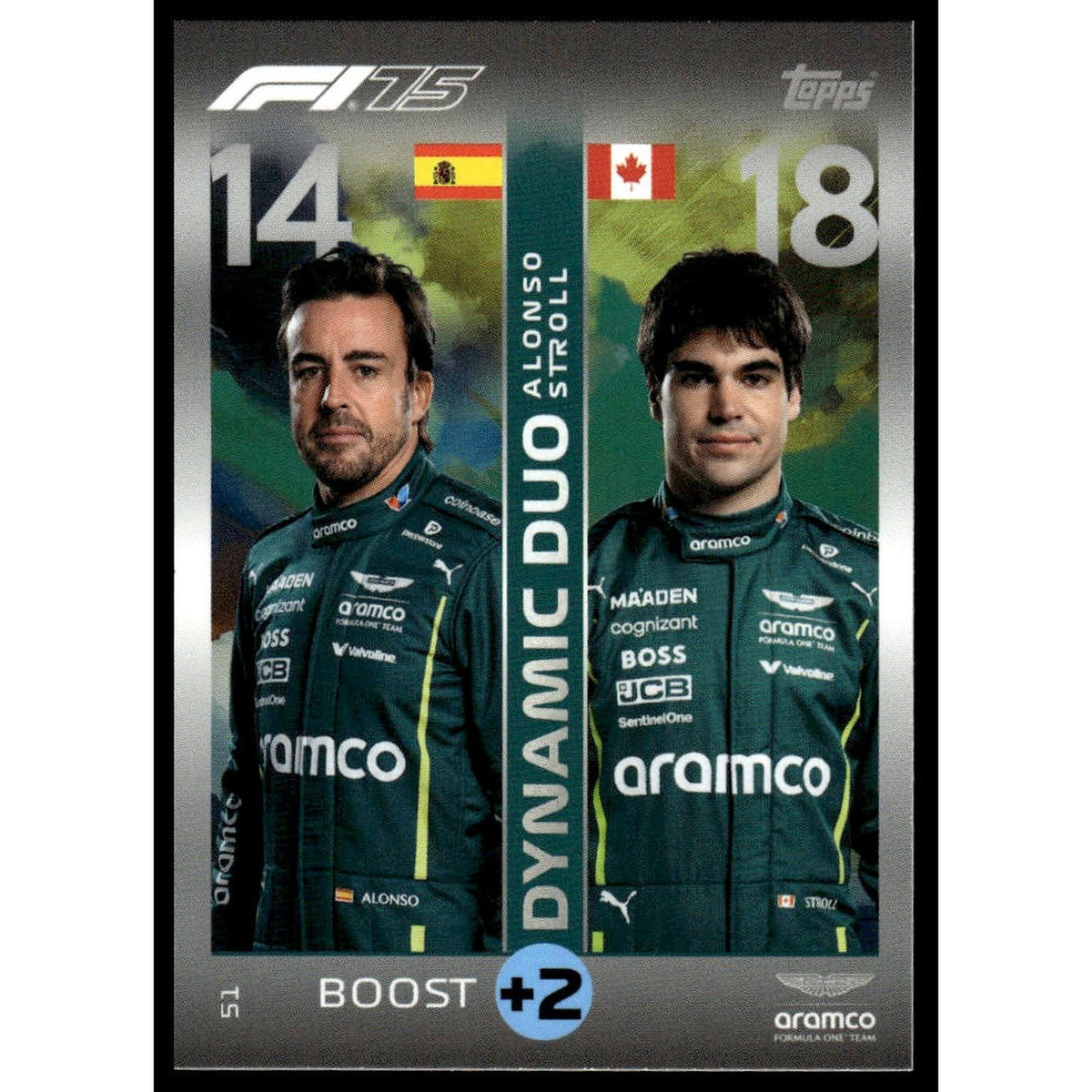 2025 Topps Turbo Attax F1 #51 Fernando Alonso / Lance Stroll