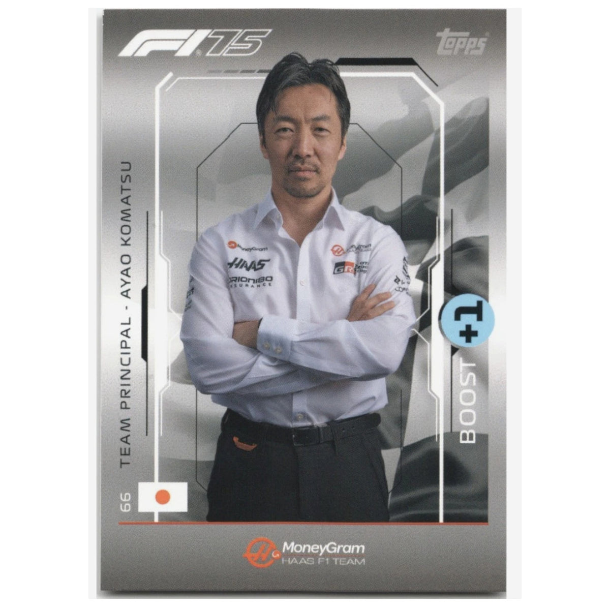 Ayao Komatsu #66 F1 Topps Turbo Attax 2025 Team Principal MoneyGram Haas F1
