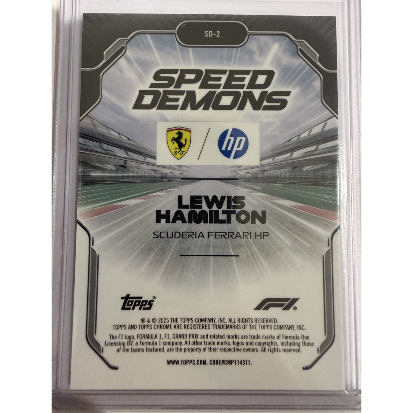 2025 Topps Chrome LogoFractor F1 Lewis Hamilton Speed Demons 6/50 #SD-2