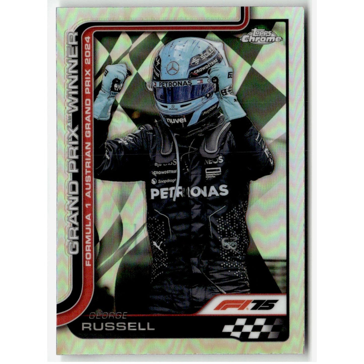 Topps Chrome 2025 Formula 1 #103 George Russell Grand Prix Winner REFRACTOR