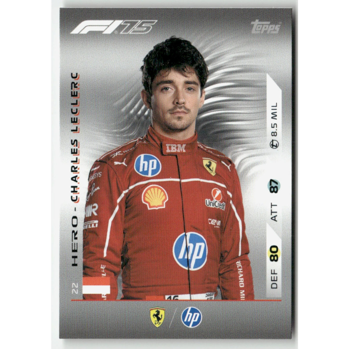 Topps F1 Turbo Attax 2025 Formula 1 #22 Charles Leclerc