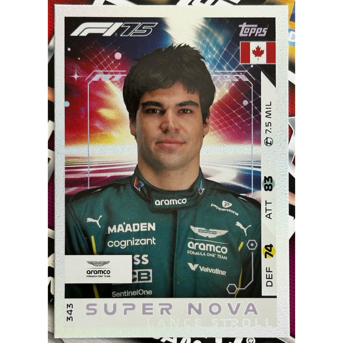 Topps F1 Turbo Attax 2025 - LANCE STROLL (ASTON MARTIN) Super Nova Foil #343