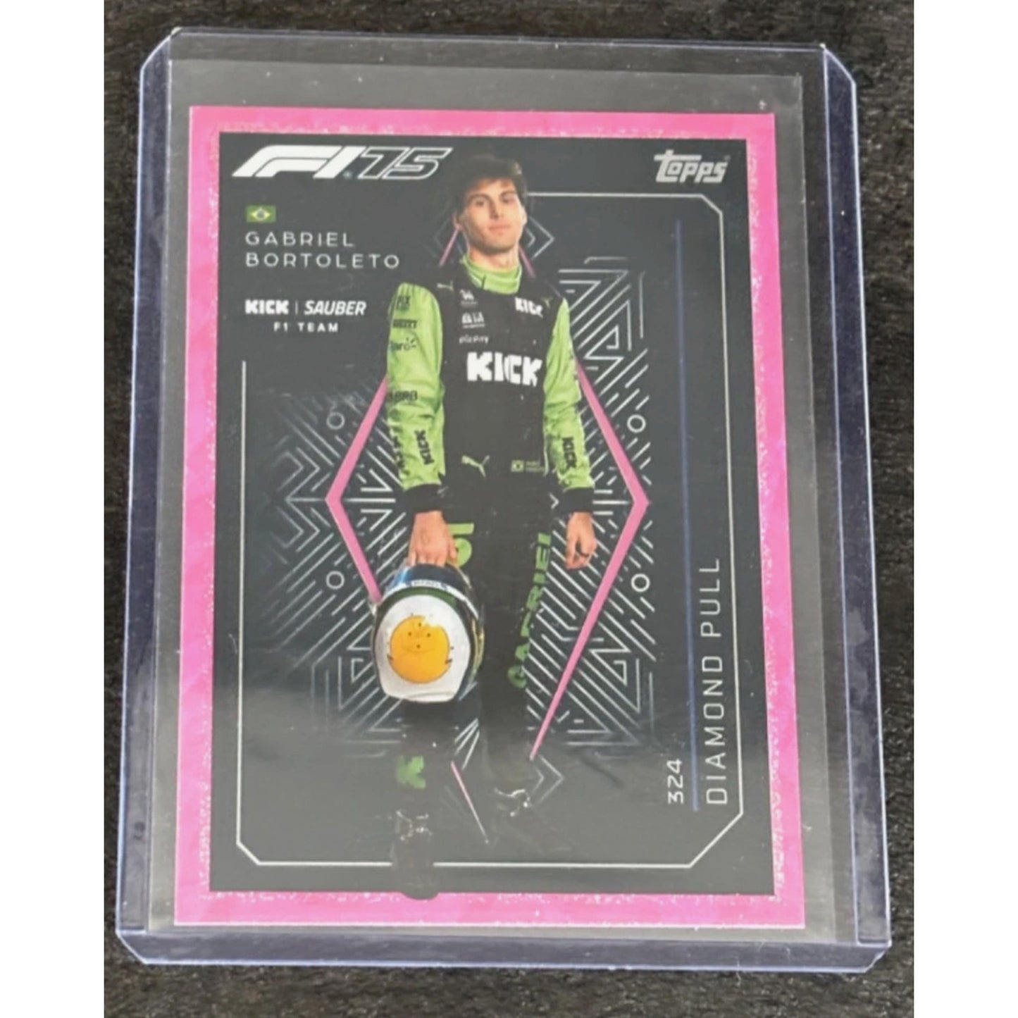TURBO ATTAX 2025 - PINK - Diamond Pull - Gabriel Bortoleto Card #324 Rookie Year