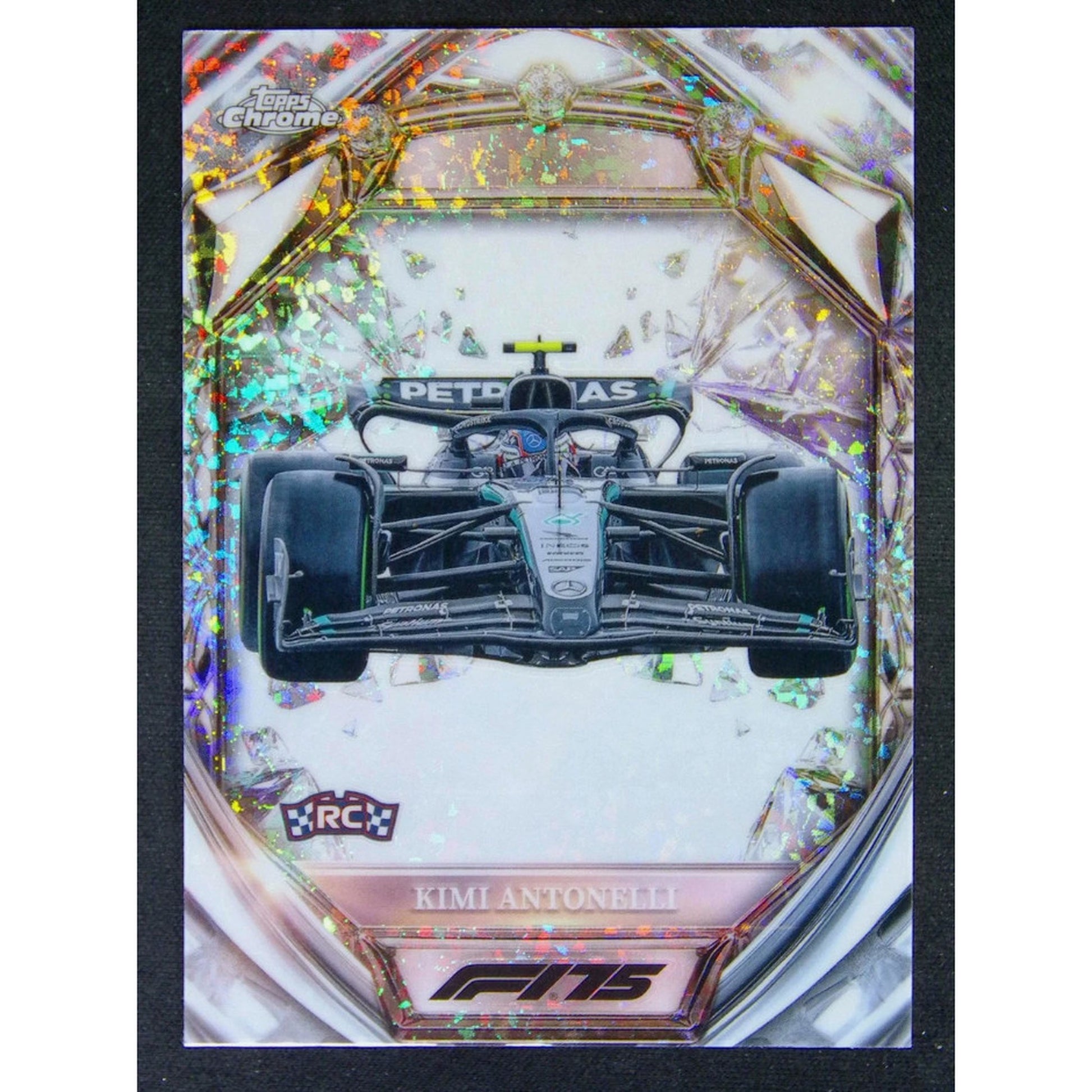 2025 Topps Chrome F1 75th Kimi Antonelli RC Rookie Diamond 75th Anniversary