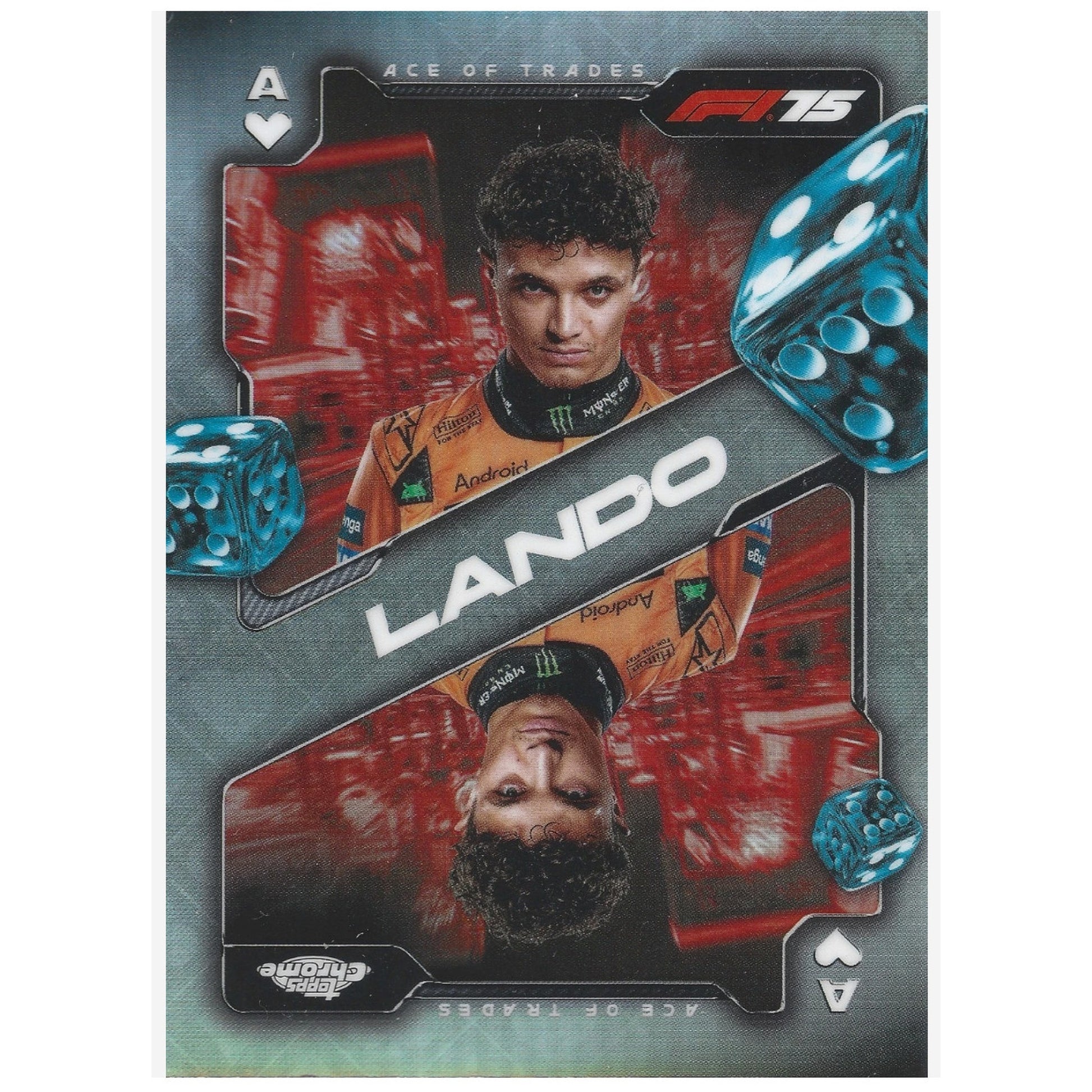 2025 Topps Chrome F1 Lando Norris Ace Of Trades SCA-4 McLaren Formula 1