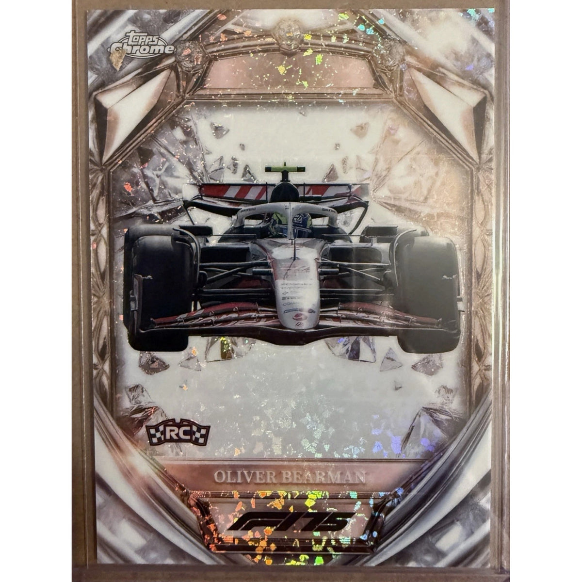 2025 Topps Chrome F1 Oliver Bearman Diamond 75th Anniversary RC #D75-34 Rookie