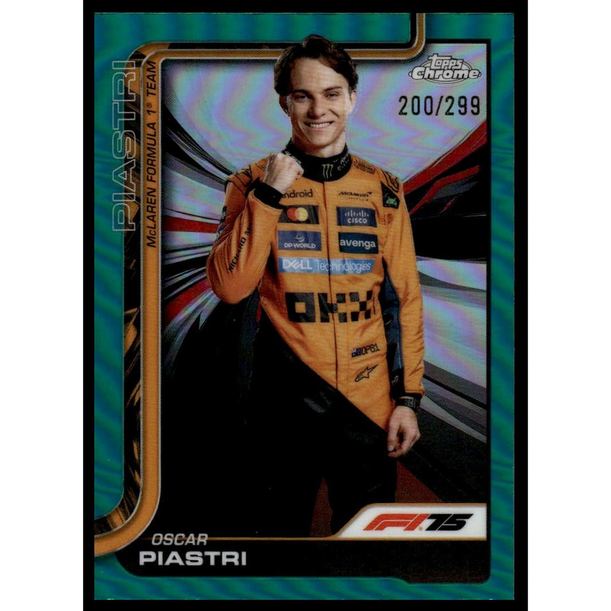 2025 Topps Chrome Formula 1 #6 Oscar Piastri Teal Refractor 200/299