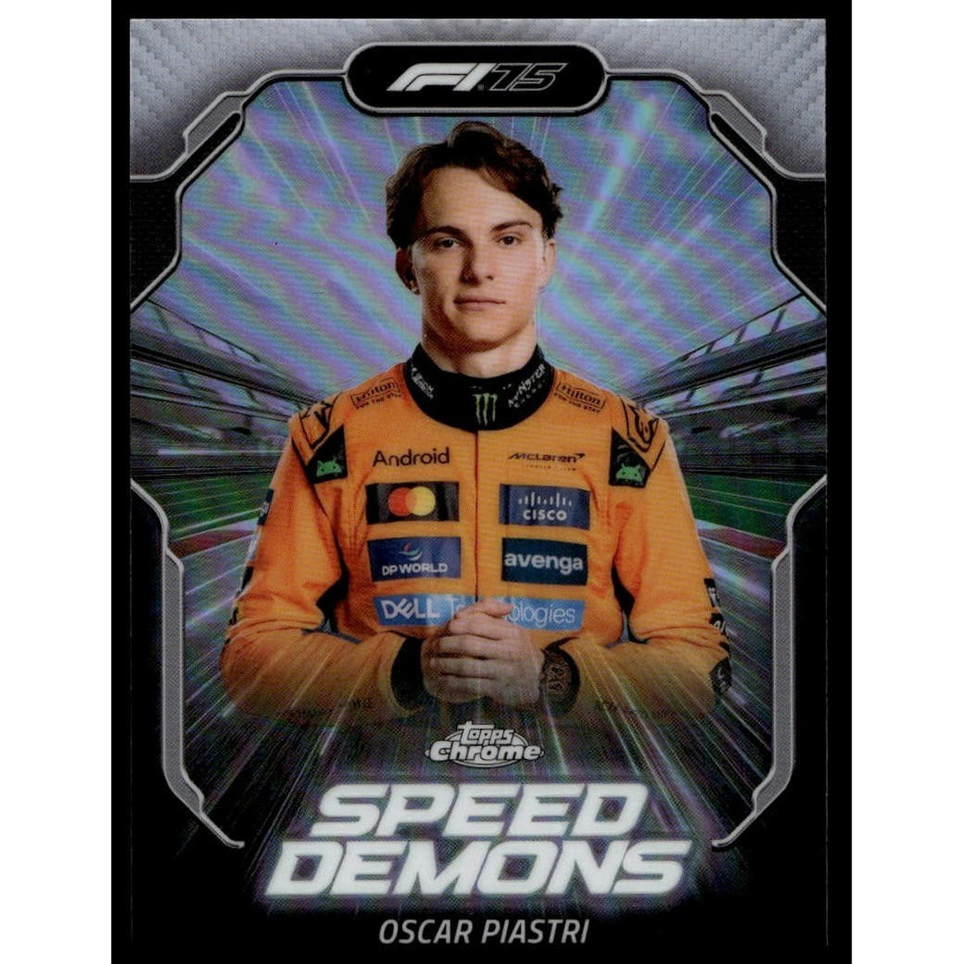 2025 Topps Chrome Formula 1 F1 Oscar Piastri Speed Demons Refractor SD-4