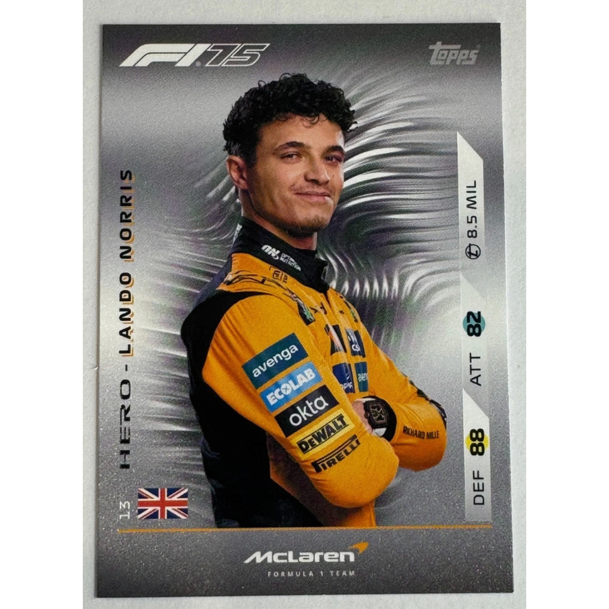 2025 Topps F1 Turbo Attax #13 Lando Norris Hero