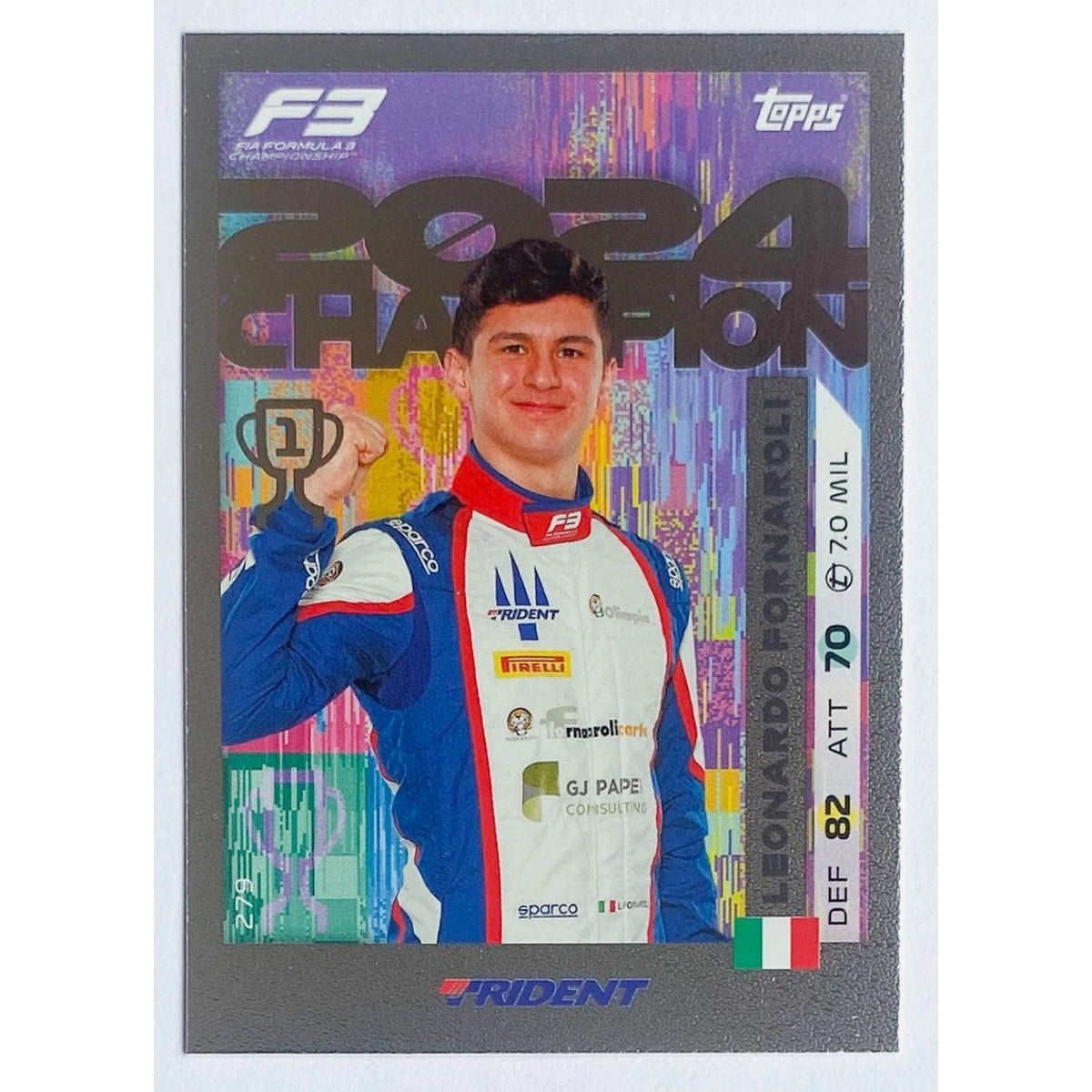 2025 Topps Formula 1 Turbo Attax Leonardo Fornaroli F3 2024 World Champion #279