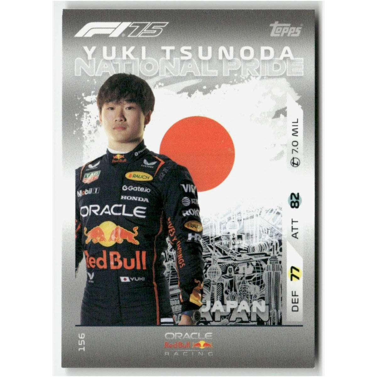 2025 Topps Turbo Attax #156 Yuki Tsunoda National Pride