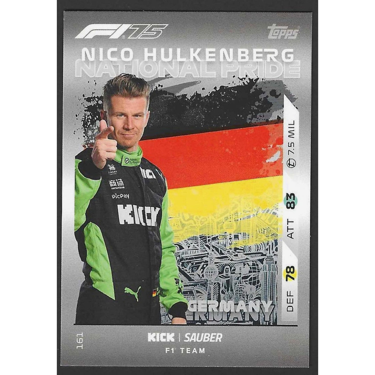 2025 Topps Turbo Attax #161 Nico Hulkenberg National Pride