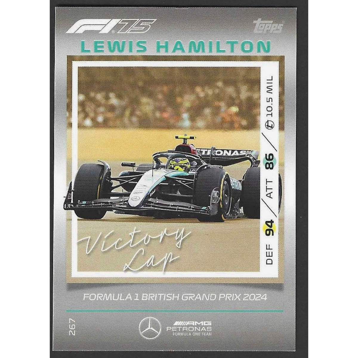 2025 Topps Turbo Attax #267 Lewis Hamilton Victory Lap