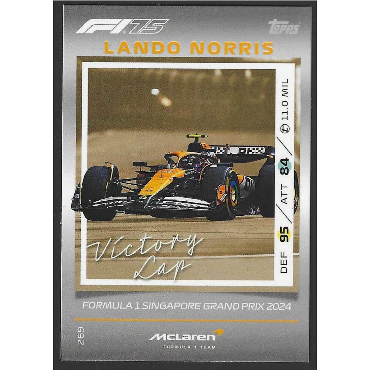 2025 Topps Turbo Attax #269 Lando Norris Victory Lap