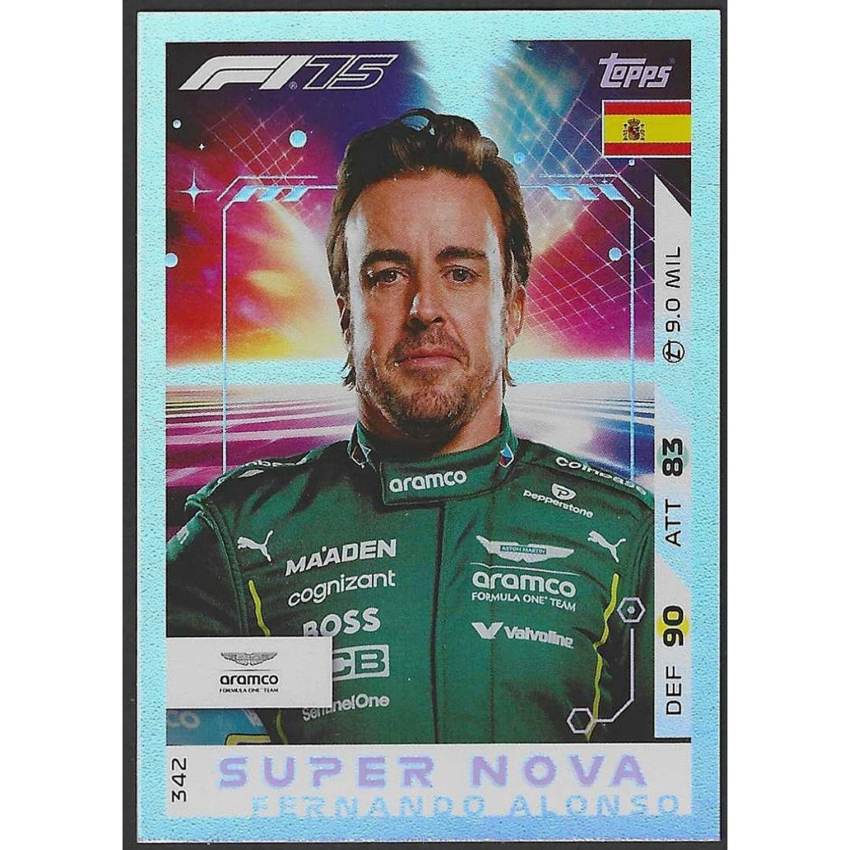 2025 Topps Turbo Attax #342 Fernando Alonso Supernova