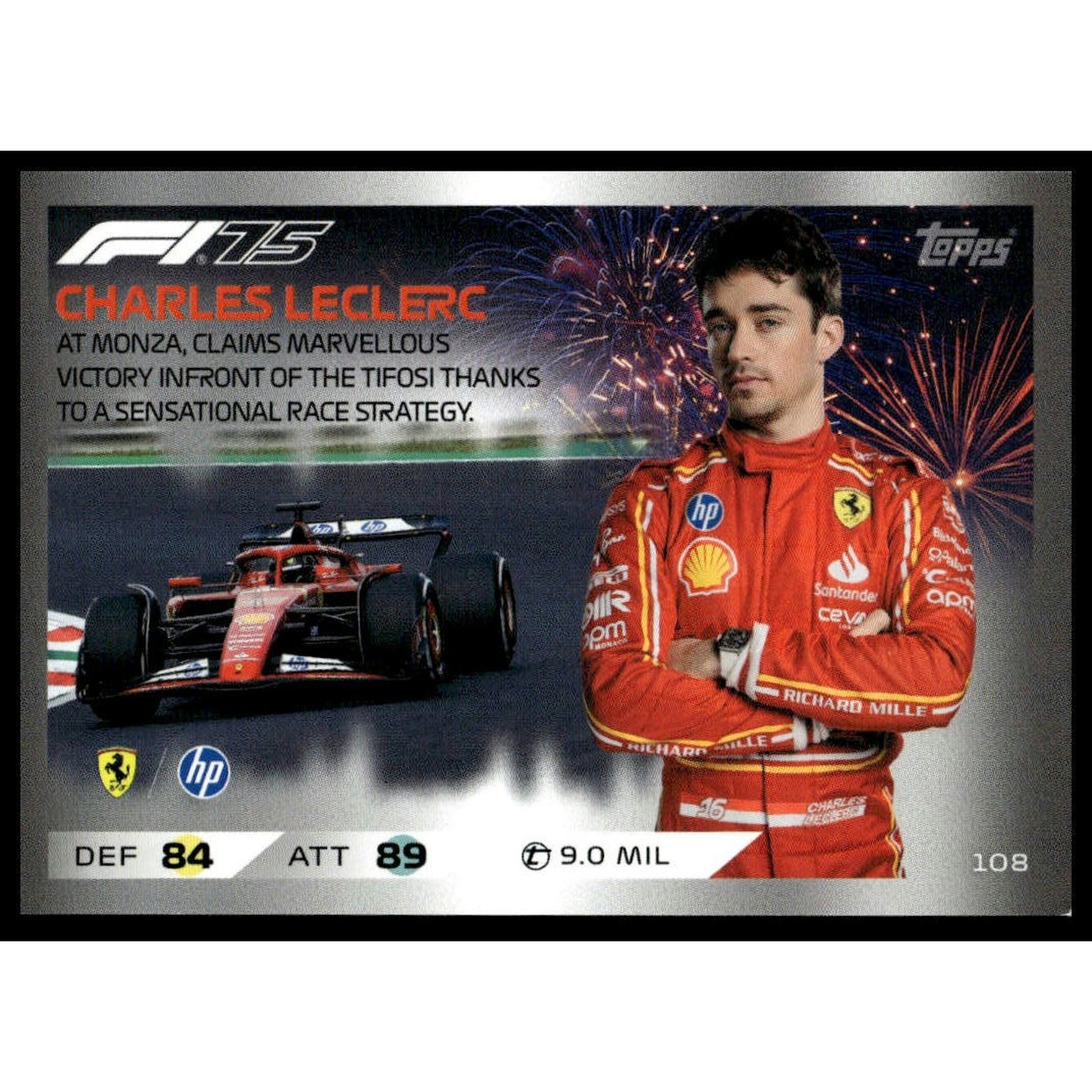 2025 Topps Turbo Attax F1 #108 Charles Leclerc