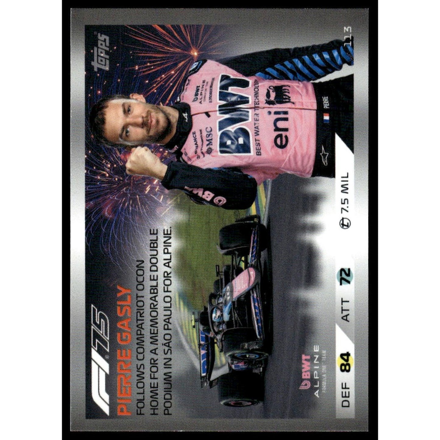 2025 Topps Turbo Attax F1 #113 Pierre Gasly