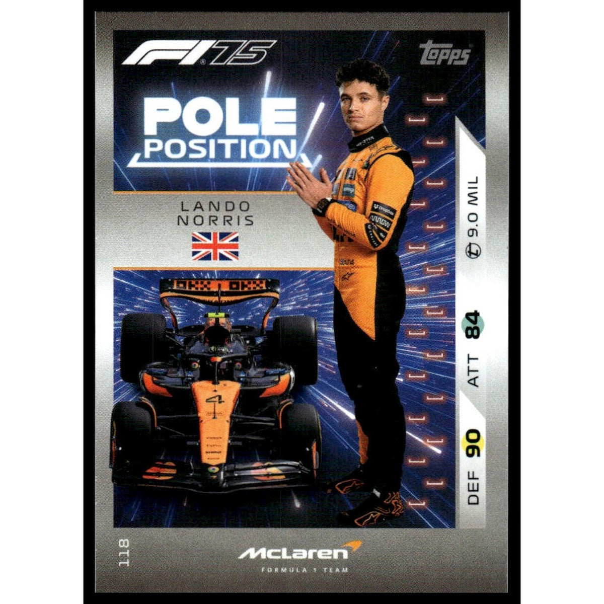 2025 Topps Turbo Attax F1 #118 Lando Norris