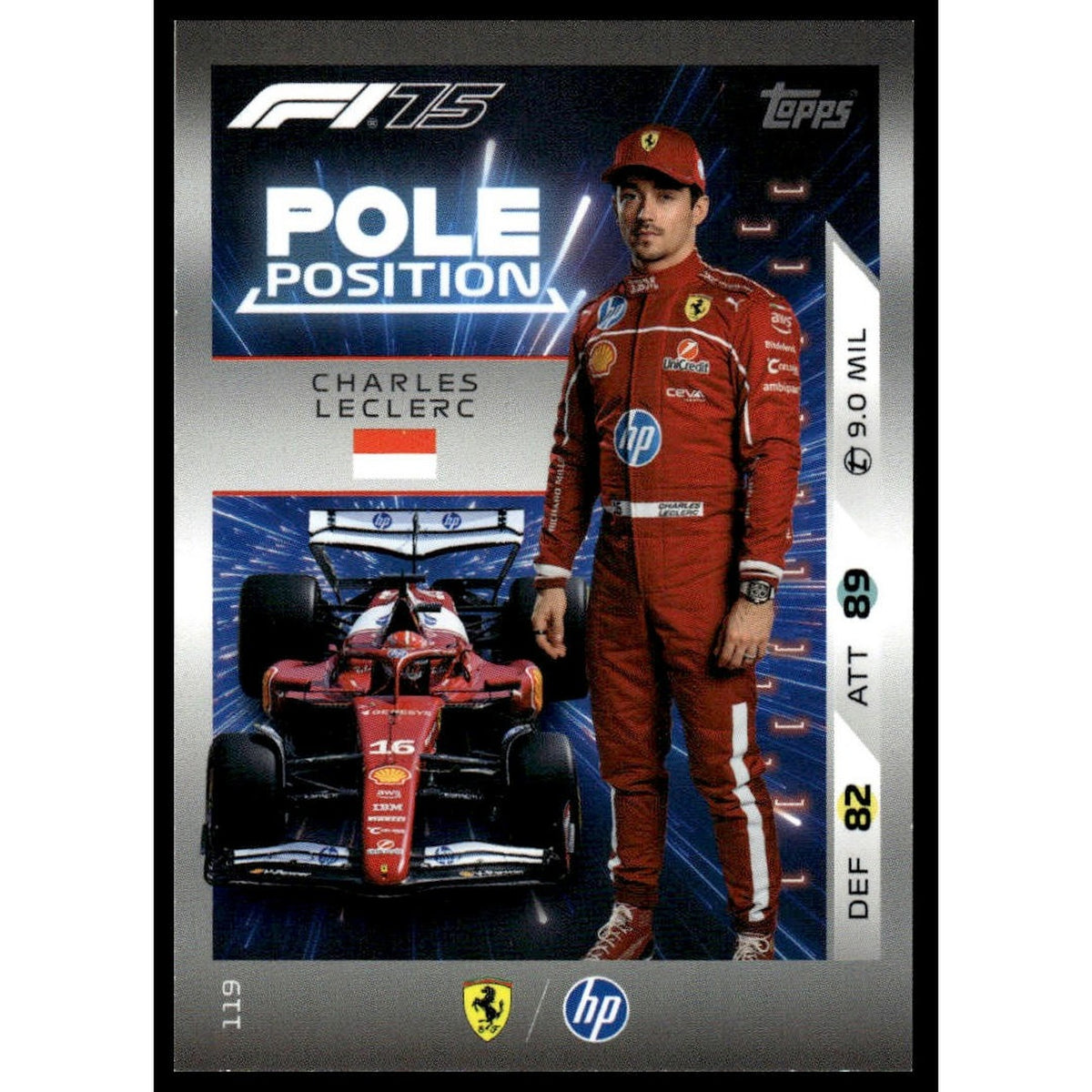 2025 Topps Turbo Attax F1 #119 Charles Leclerc