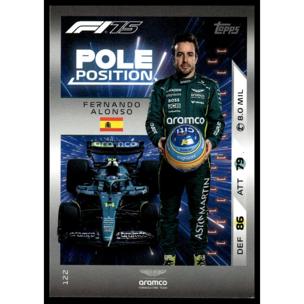 2025 Topps Turbo Attax F1 #122 Fernando Alonso