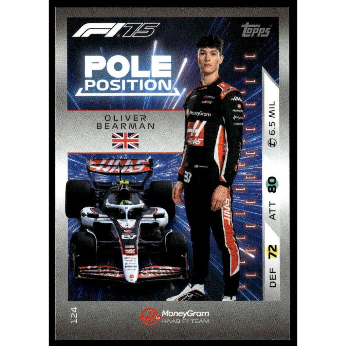 2025 Topps Turbo Attax F1 #124 Oliver Bearman