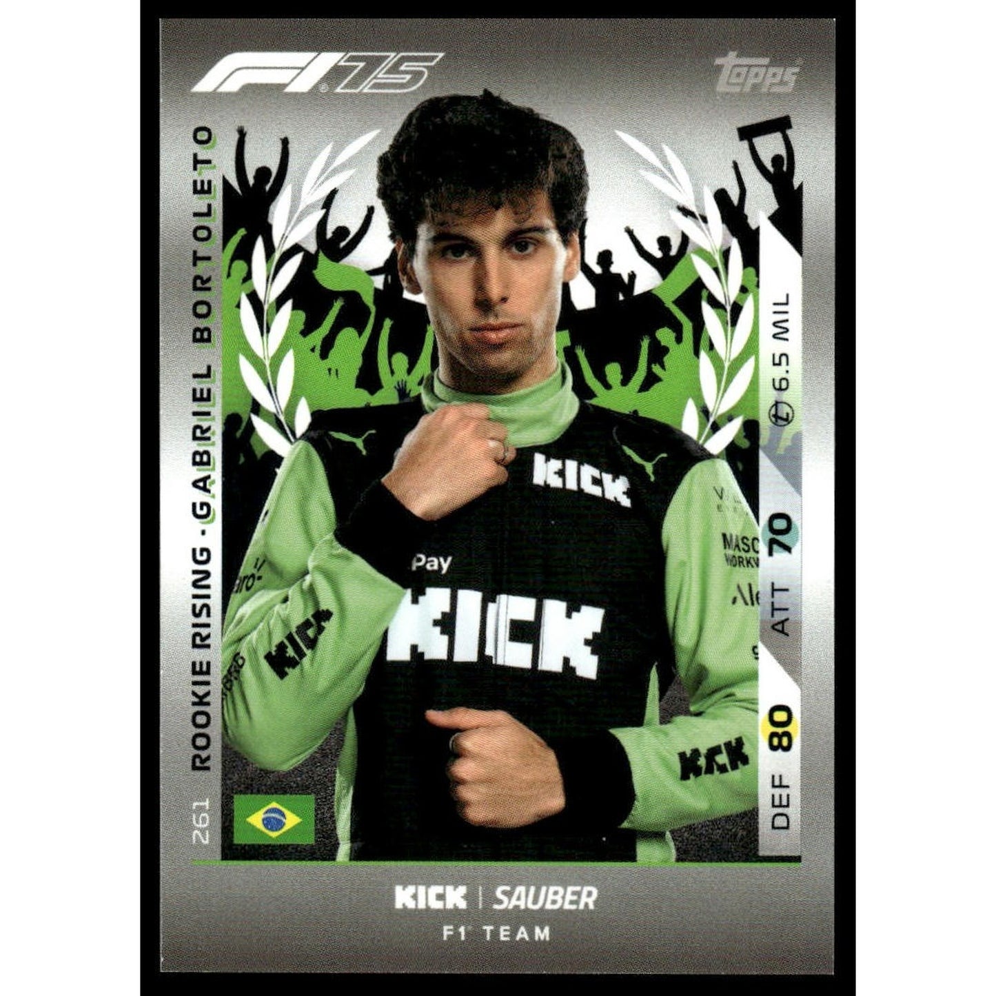 2025 Topps Turbo Attax F1 #261 Gabriel Bortoleto