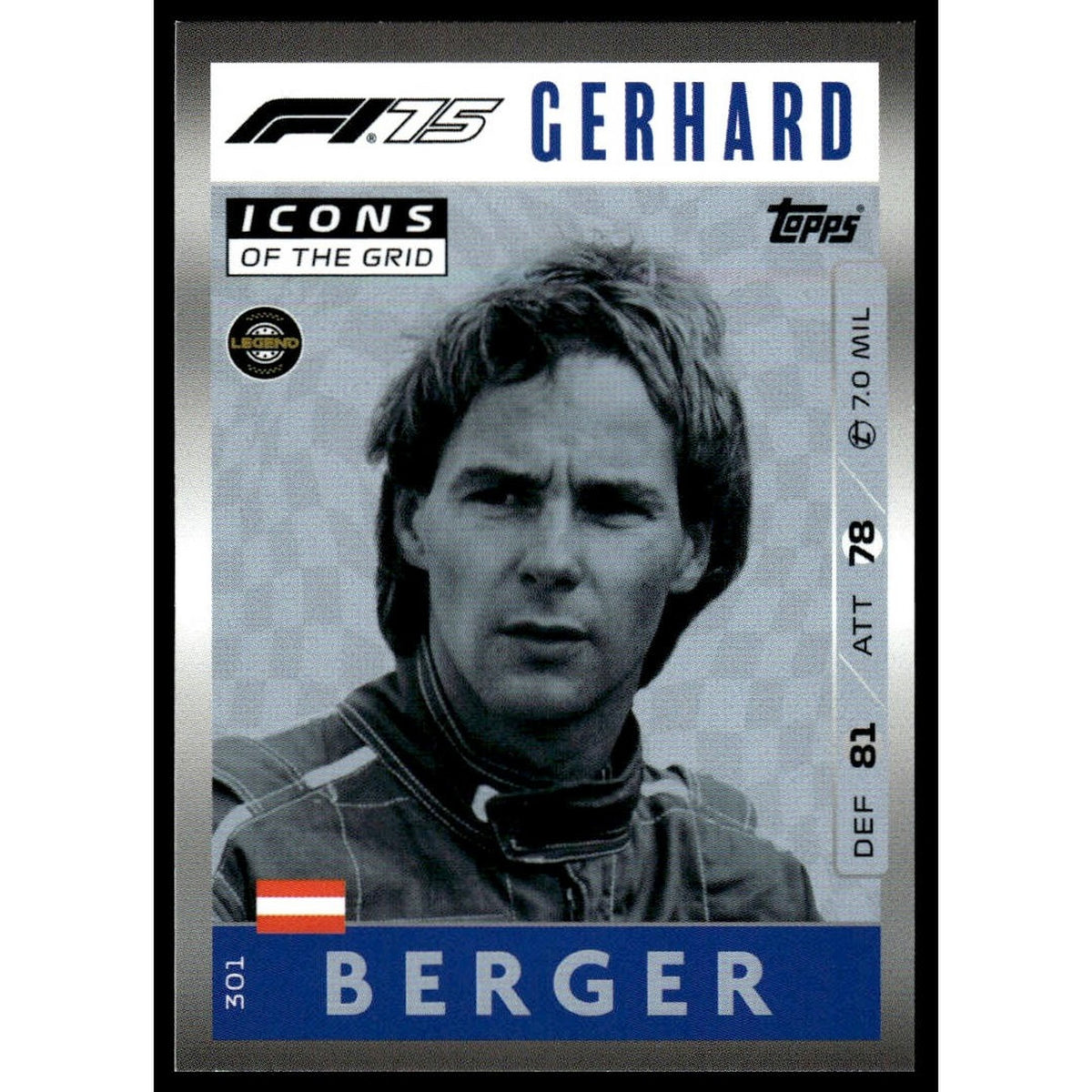 2025 Topps Turbo Attax F1 #301 Gerhard Berger