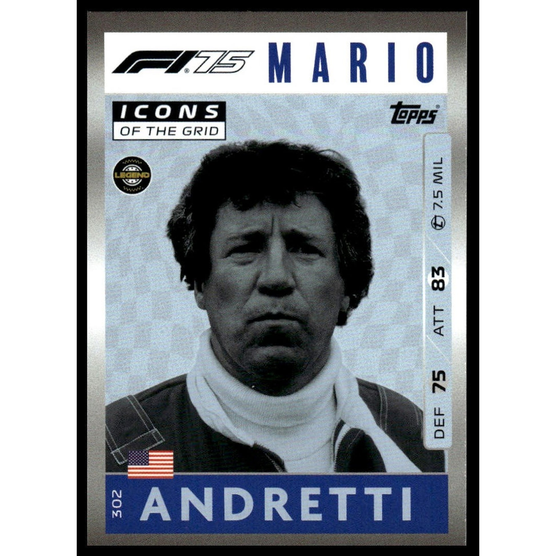 2025 Topps Turbo Attax F1 #302 Mario Andretti
