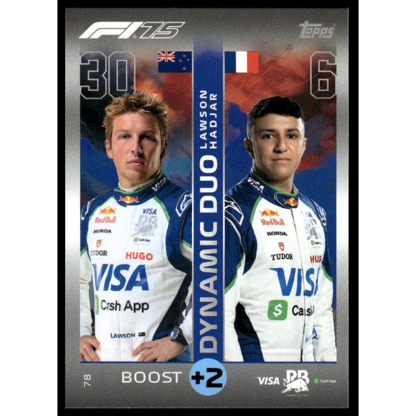 2025 Topps Turbo Attax F1 #78 Liam Lawson / Isack Hadjar