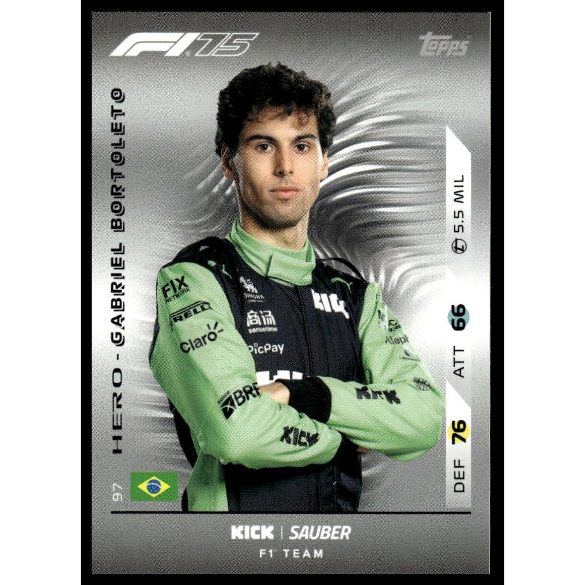2025 Topps Turbo Attax F1 #97 Gabriel Bortoleto