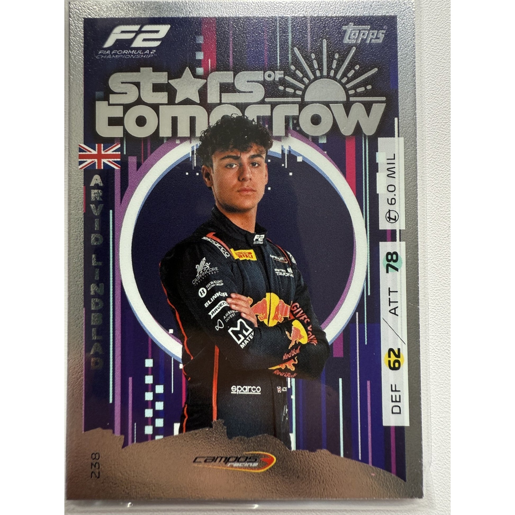 Arvind Lindblad #238 Topps F1 Stars of Tomorrow 2025 Topps F1 Turbo Attax
