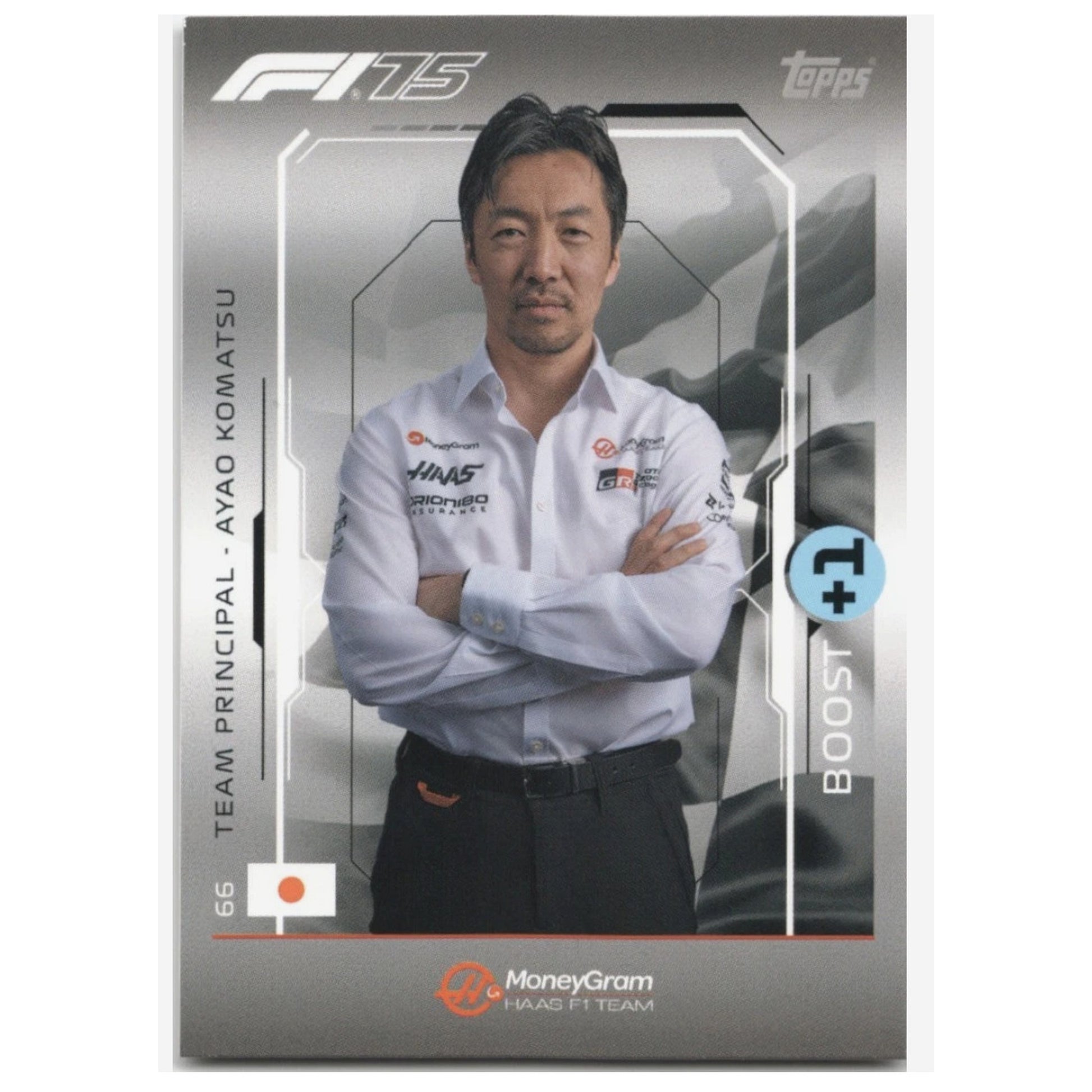 Ayao Komatsu #66 F1 Topps Turbo Attax 2025 Team Principal MoneyGram Haas F1