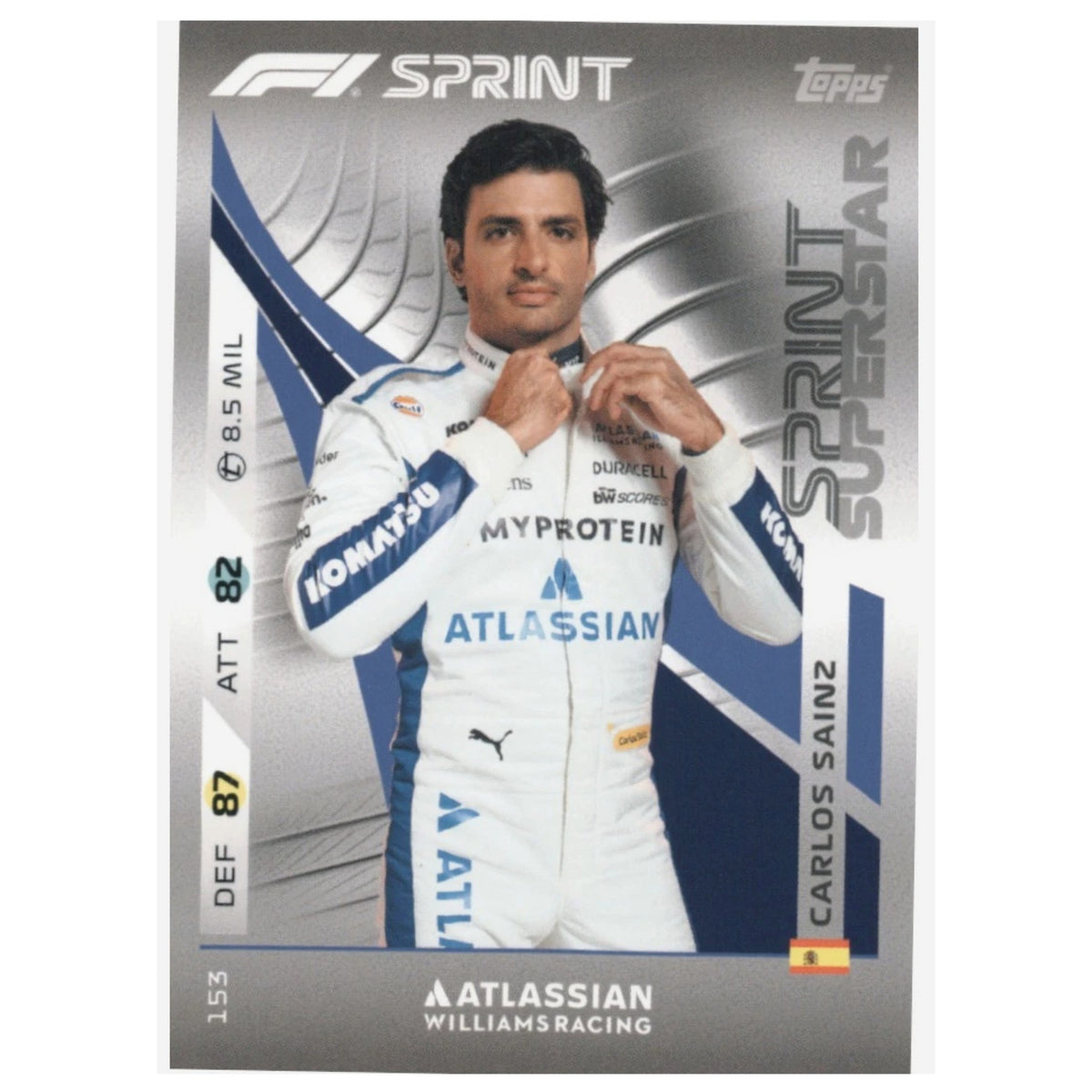 Carlos Sainz #153 Topps F1 Sprint Superstar 2025 Topps F1 Turbo Attax F1 75
