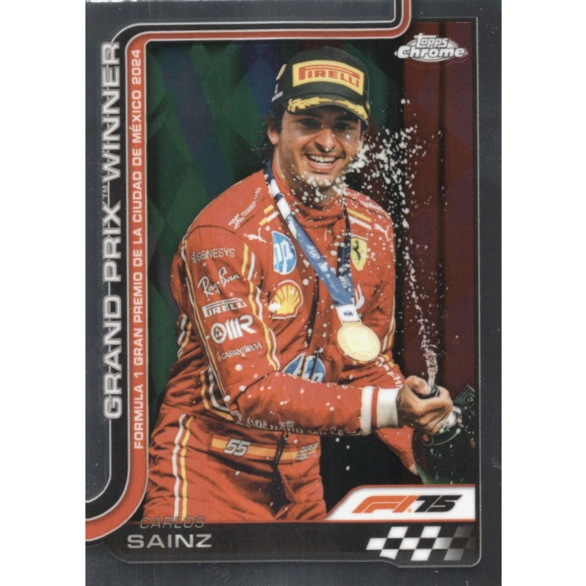 Carlos Sainz F1 GP Winner Mexico Topps Chrome F1 2025