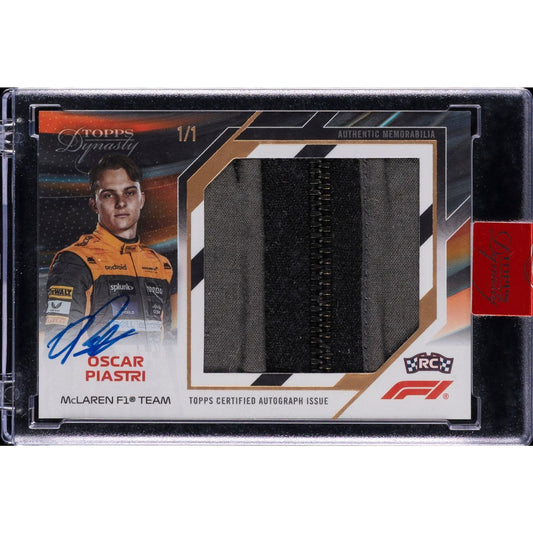 2023 Topps Dynasty F1 OSCAR PIASTRI 1/1 Autograph Suit Zipper Relic Rookie Card
