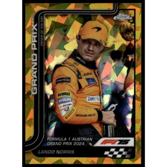 2025 Topps Chrome Sapphire Edition Formula 1 #132 Lando Norris Gold 20/50