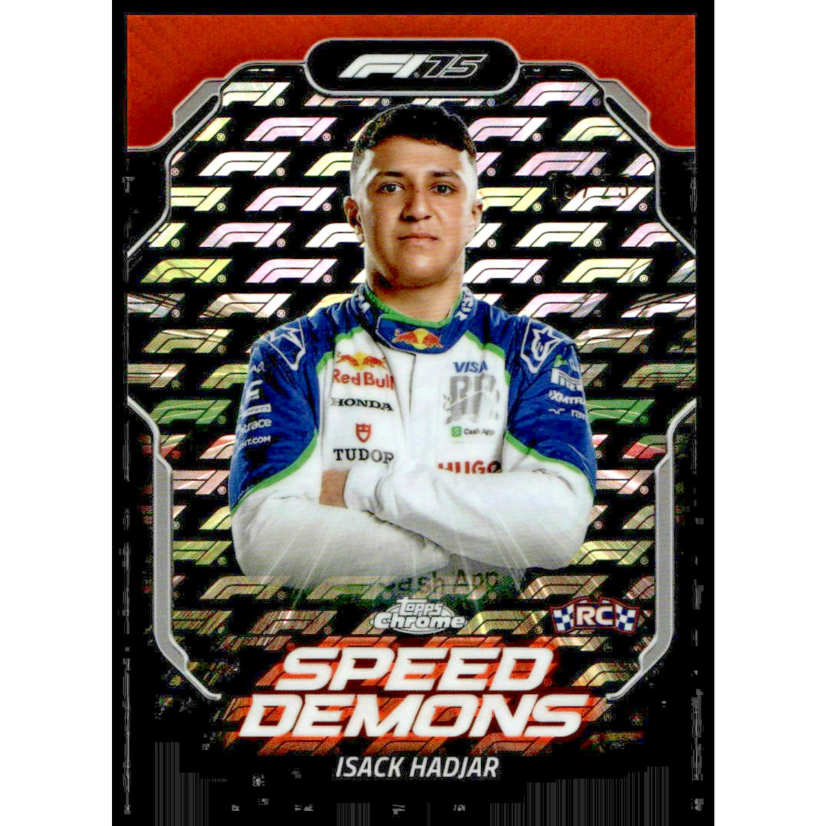 2025 Topps Chrome LogoFractor 19/25 F1 Isack Hadjar Speed Demons Orange #SD-5