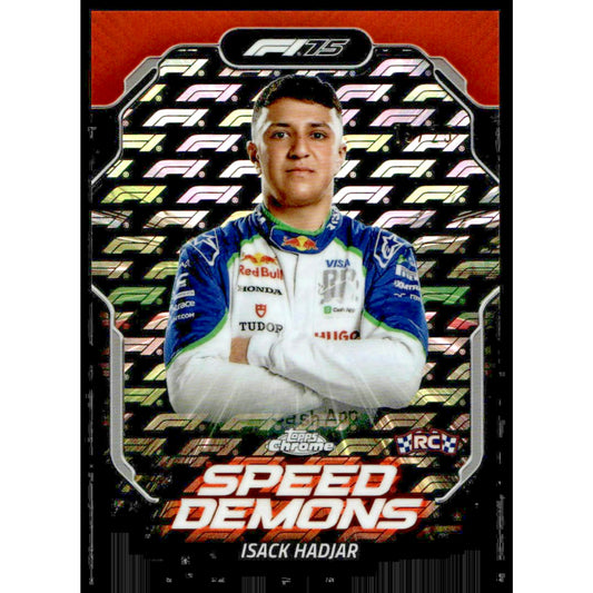 2025 Topps Chrome LogoFractor 19/25 F1 Isack Hadjar Speed Demons Orange #SD-5