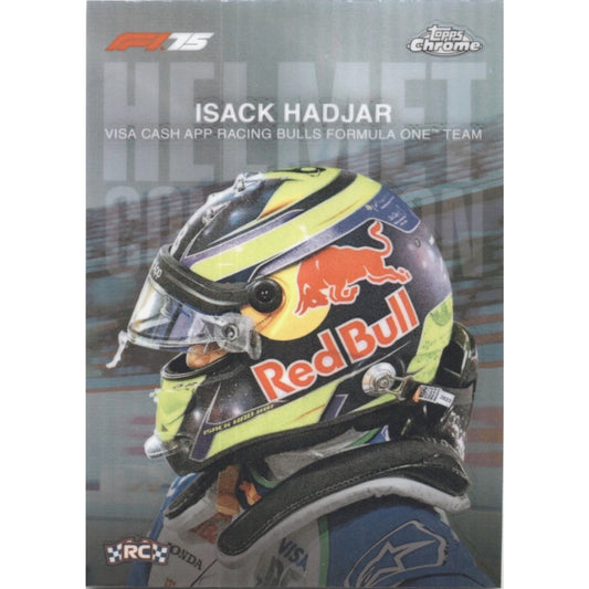 Isack Hadjar Helmet Collection Rookie Card Topps Chrome F1 75 2025