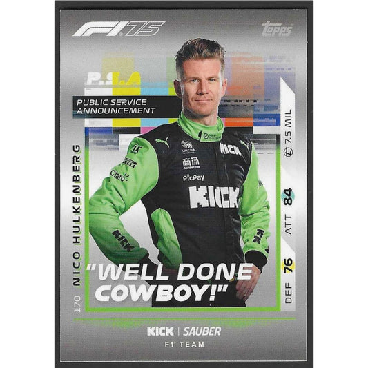 2025 Topps Turbo Attax #170 Nico Hulkenberg Public Service Announcement