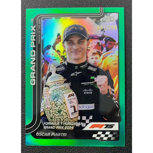 2025 Topps Chrome Formula 1 F1 Oscar Piastri Teal 41/299 #134