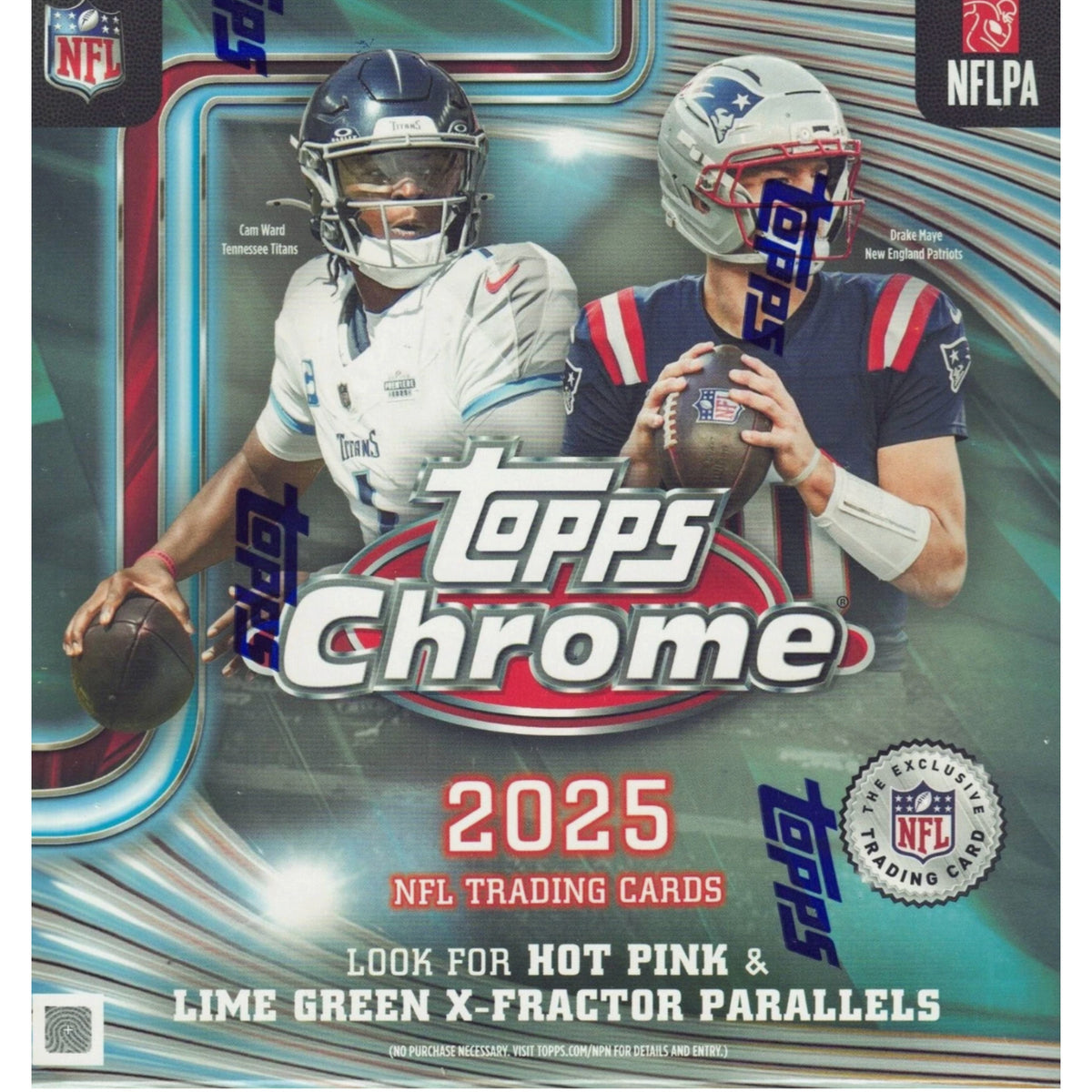 2025 TOPPS CHROME FOOTBALL NFL FACTORY SEALED 7-PACK MEGA BOX BRAND NEW IN STOCK